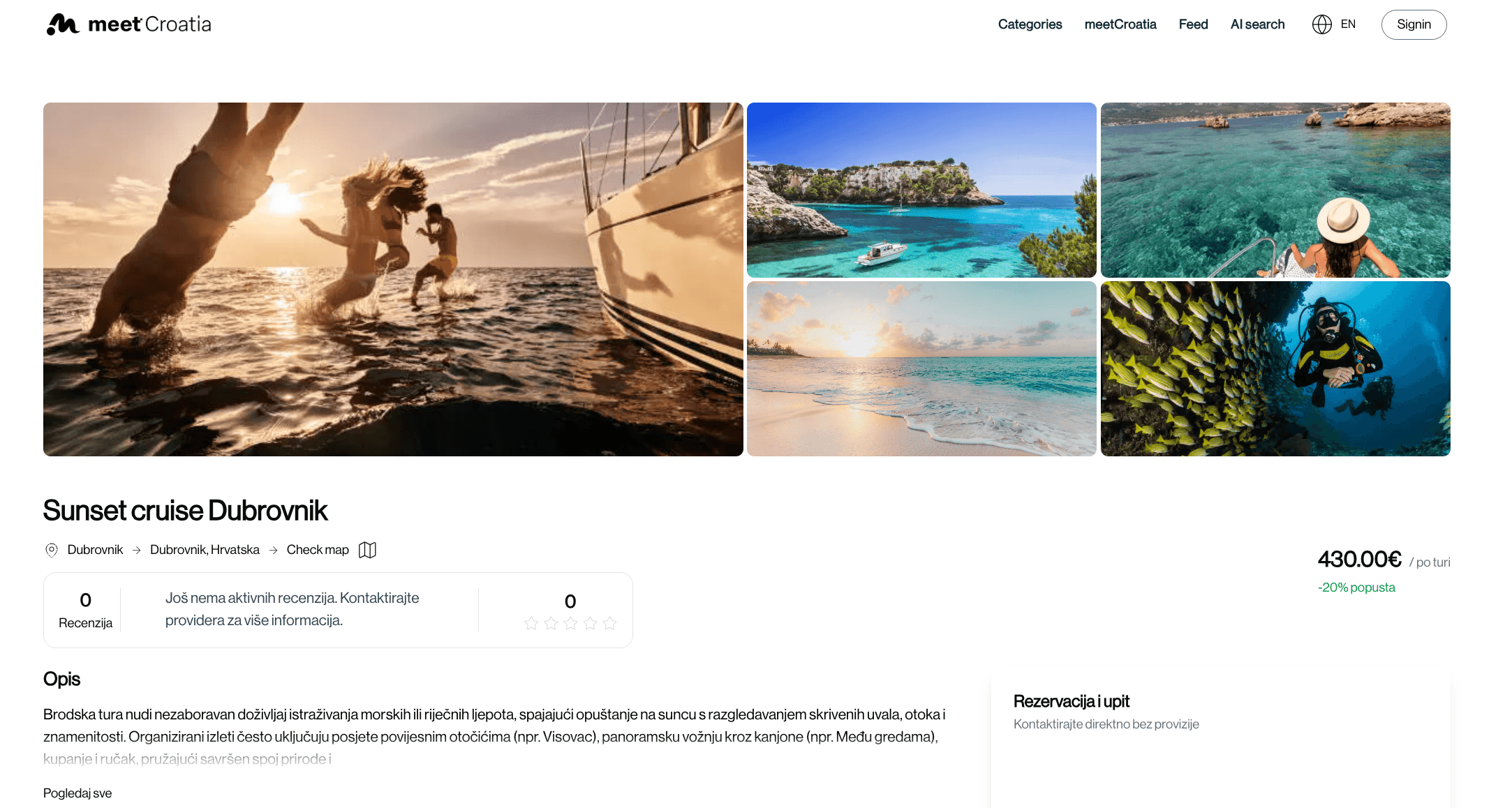 Meet Croatia provider dashboard
